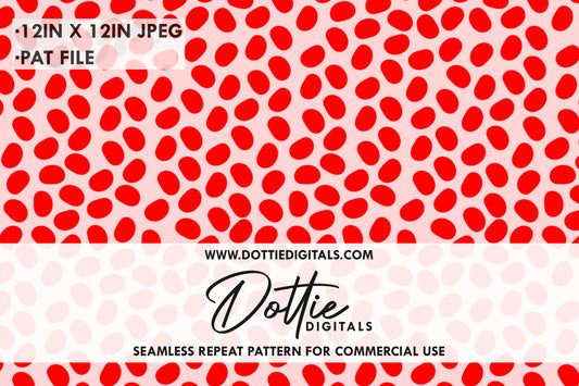 Red Dots on Pink Repeat Seamless Pattern