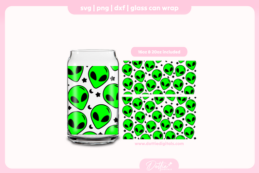 Aliens 16oz & 20oz Libbey Glass Can Bundle SVG PNG