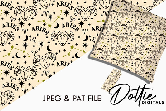 Aries Ram Repeat Seamless Pattern