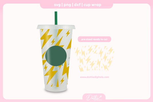 Lightning Bolts Star Flash of Lightning 24oz Starbucks Cold Cup SVG PNG
