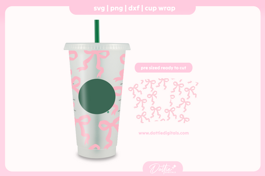Pretty Bows 24oz Starbucks Cold Cup SVG PNG