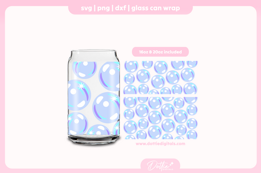 Bubbles 16oz & 20oz Libbey Glass Can Bundle SVG PNG