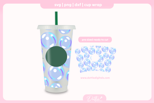 Bubbles 24oz Starbucks Cold Cup SVG PNG