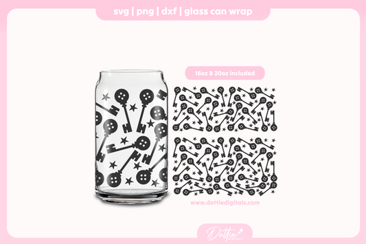 Button Keys 16oz & 20oz Libbey Glass Can Bundle SVG PNG