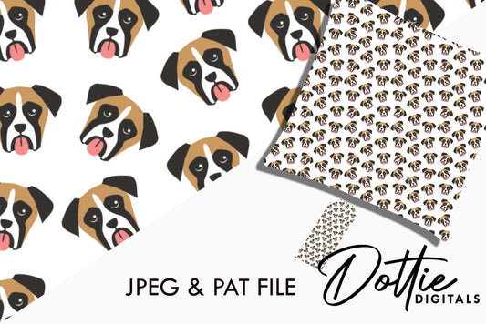 Boxer Dogs Repeat Seamless Pattern