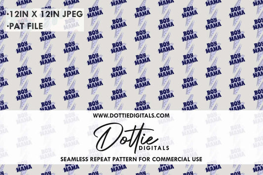 Boy Mama Repeat Seamless Pattern