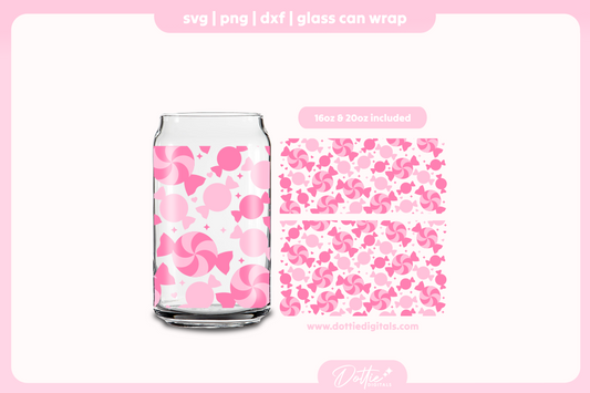 Cute Candy 16oz & 20oz Libbey Glass Can Bundle SVG PNG