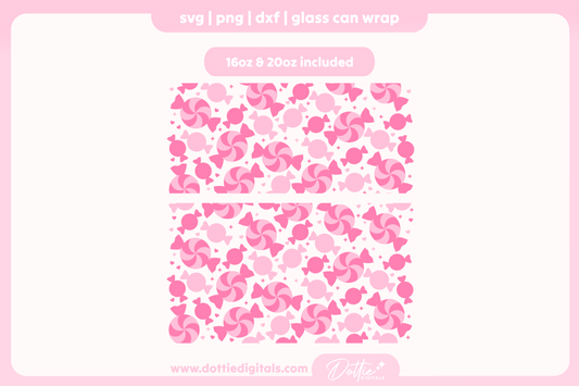 Cute Candy 16oz & 20oz Libbey Glass Can Bundle SVG PNG