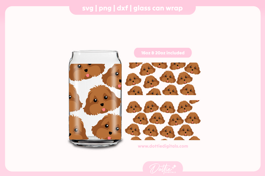 Cavapoo 16oz & 20oz Libbey Glass Can Bundle SVG PNG