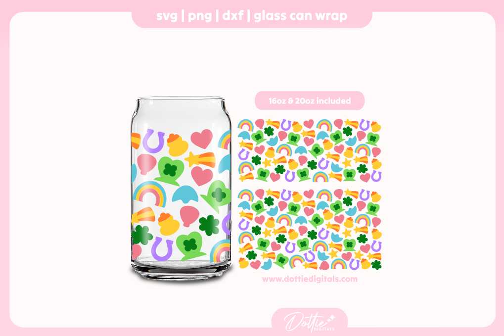 Marshmallow Charms 16oz & 20oz Libbey Glass Can Bundle SVG PNG
