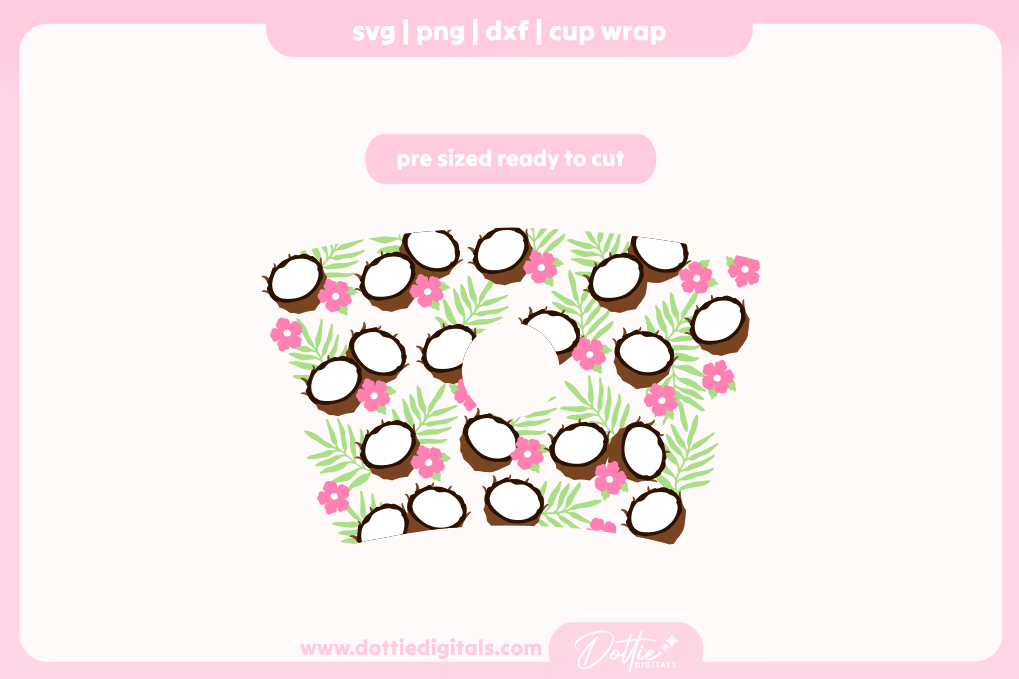 Coconuts 24oz Starbucks Cold Cup SVG PNG
