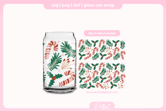 Cute Festive Vibes 16oz & 20oz Libbey Glass Can Bundle SVG PNG