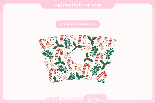 Cute Festive Vibes 24oz Starbucks Cold Cup SVG PNG