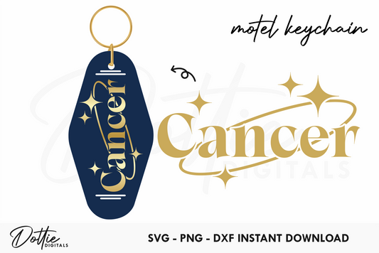 Cancer Zodiac Star Sign Motel Keychain SVG PNG