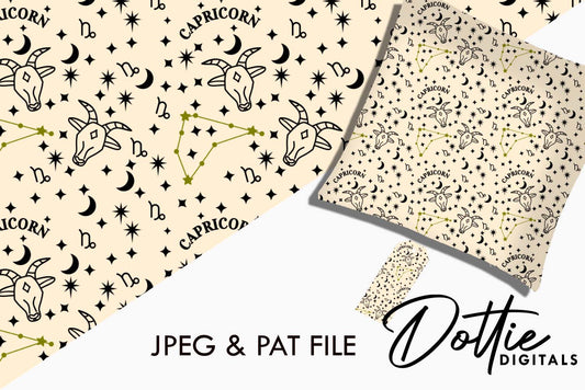 Capricorn Repeat Seamless Pattern