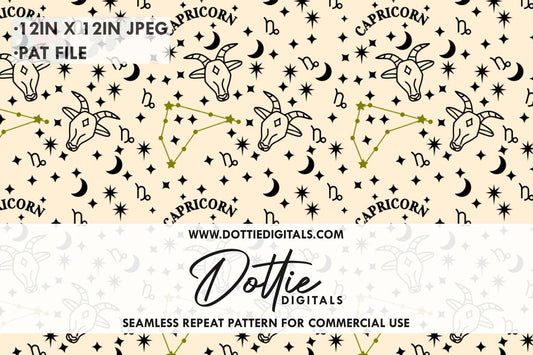Capricorn Repeat Seamless Pattern