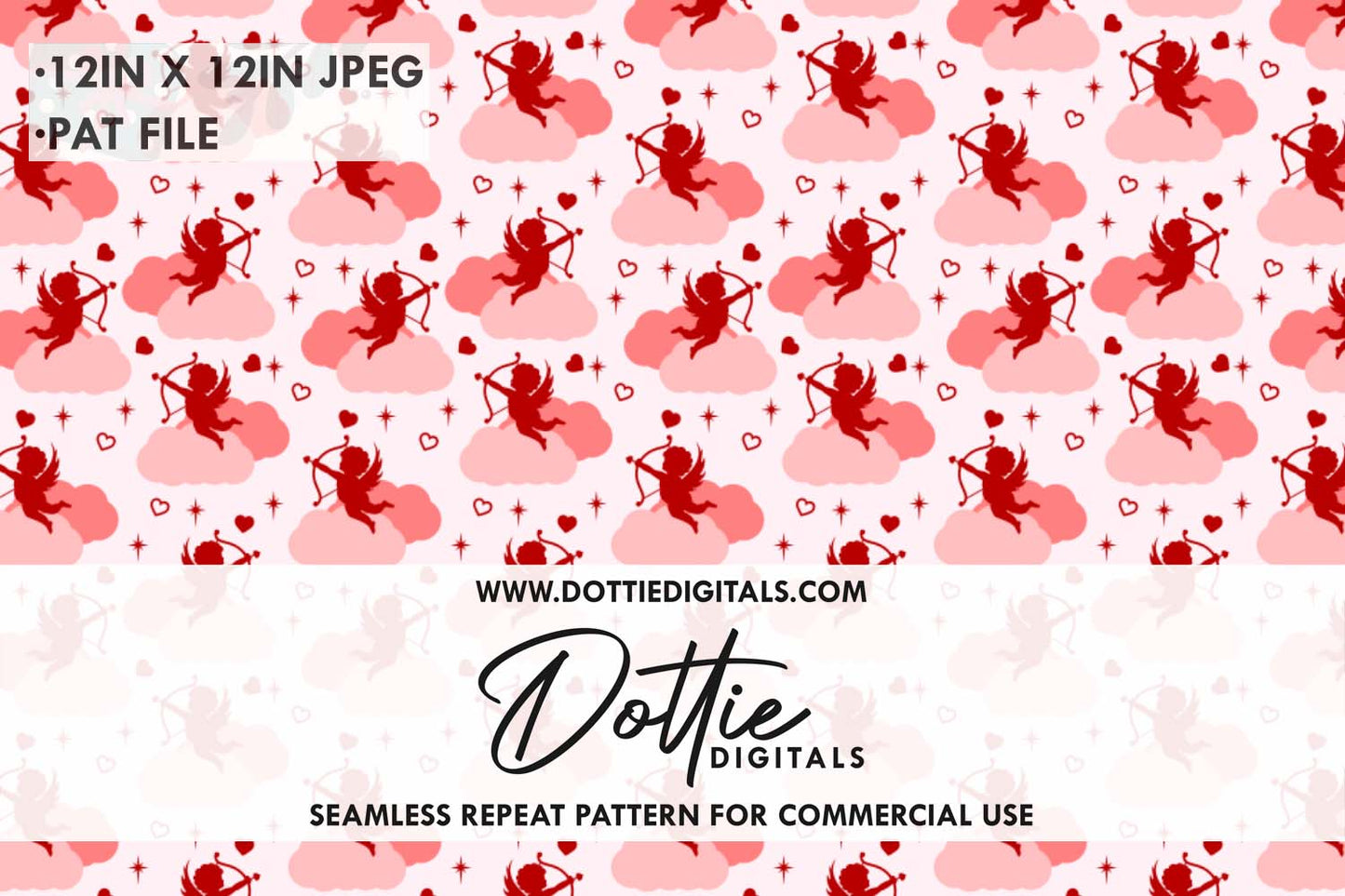 Cherubs Repeat Seamless Pattern