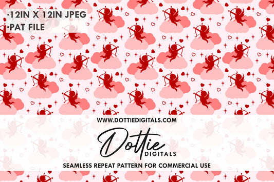 Cherubs Repeat Seamless Pattern