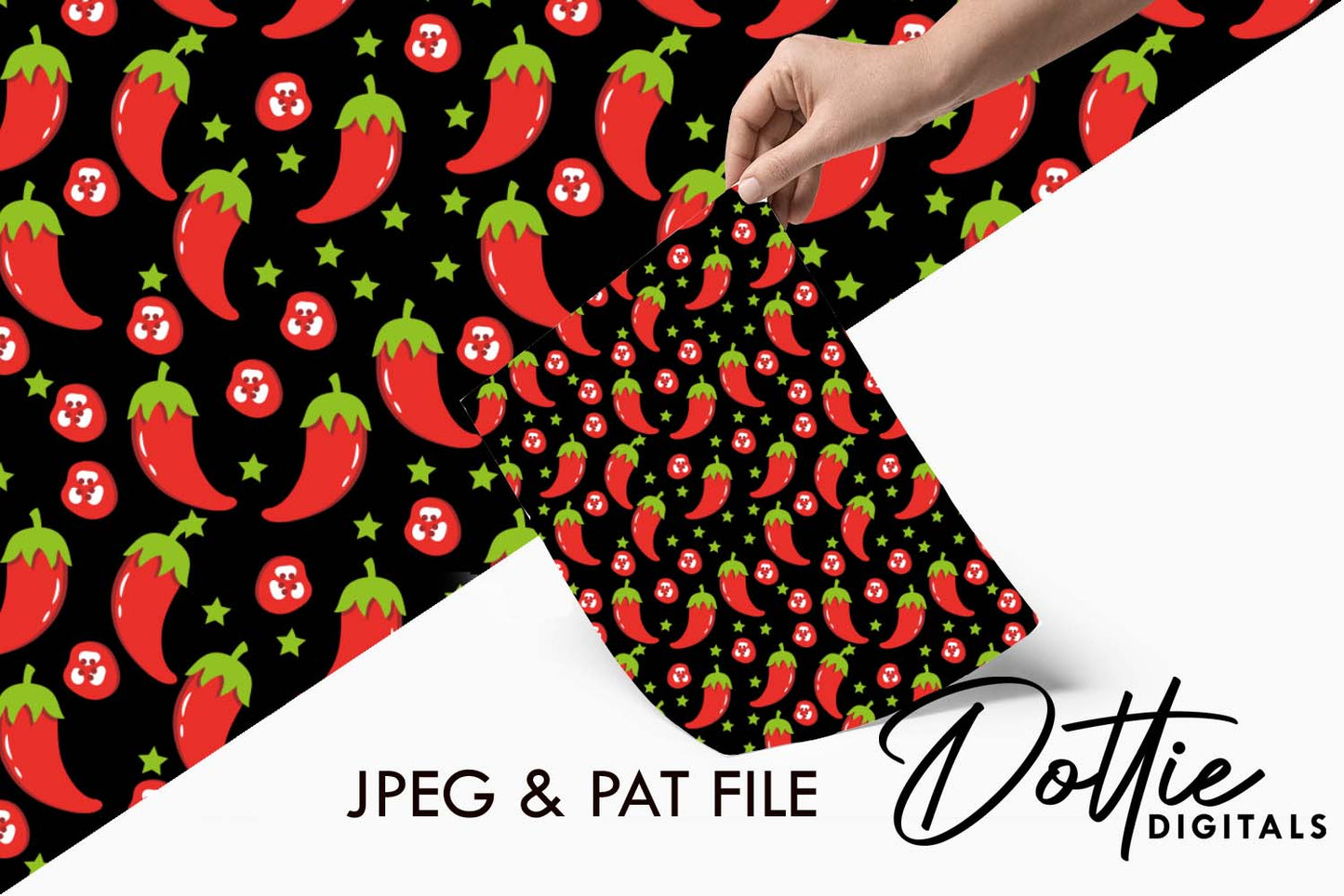 Chilli Peppers Repeat Seamless Pattern