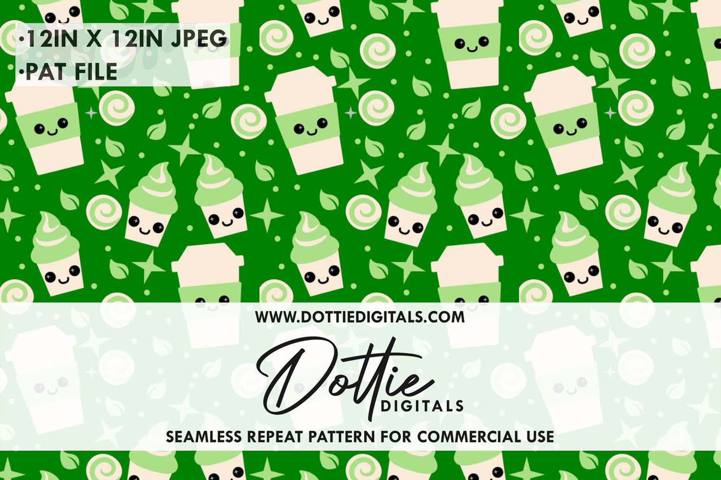 Coffee Cups Repeat Seamless Pattern