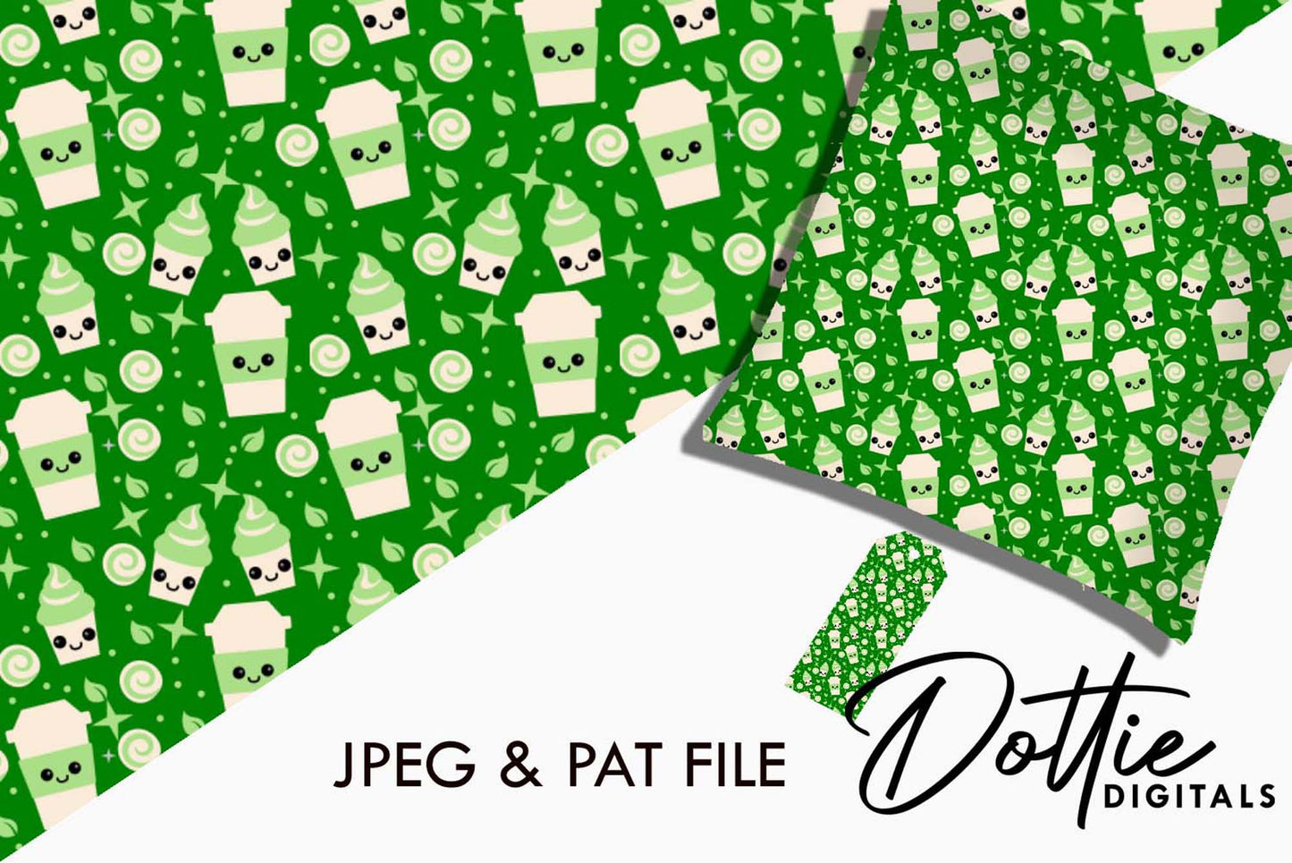 Coffee Cups Repeat Seamless Pattern