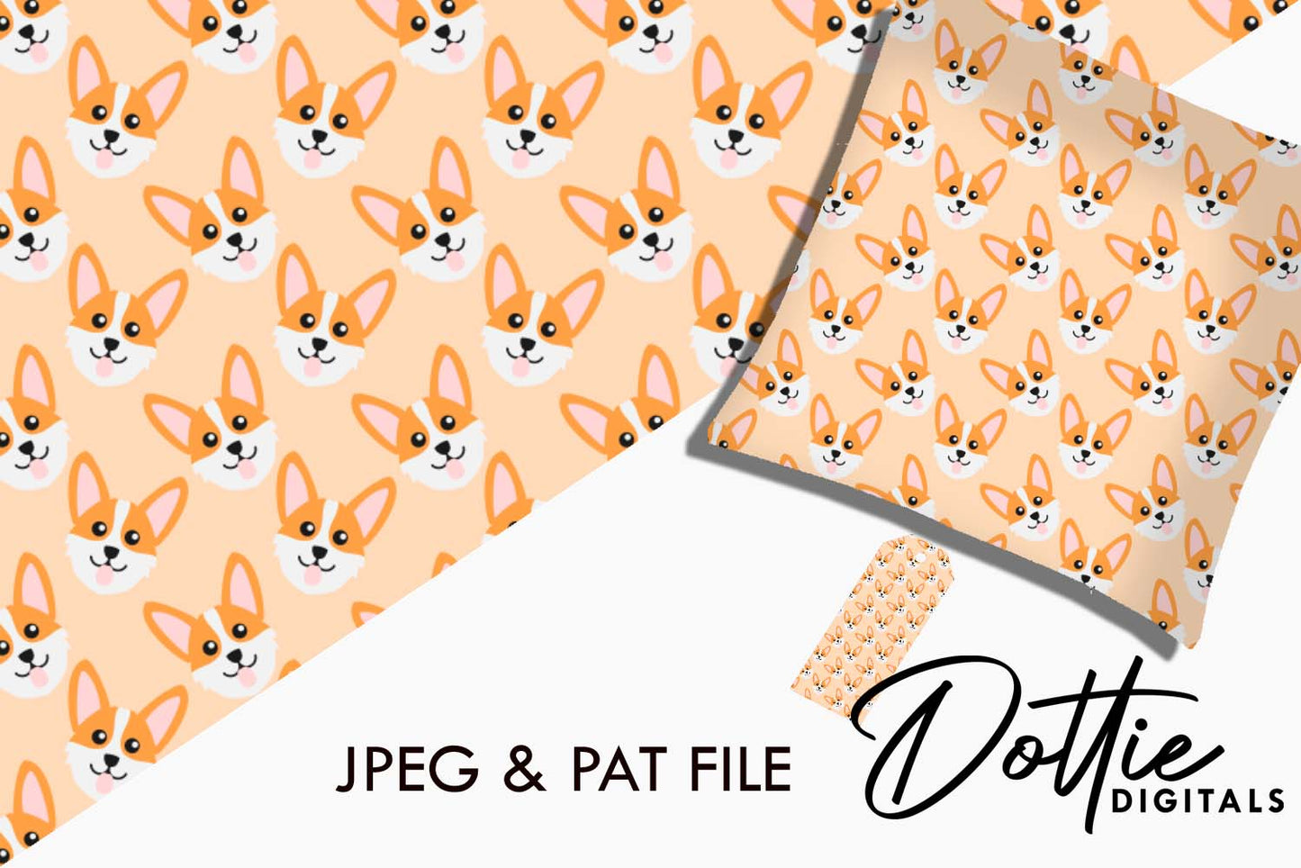 Corgi Dog Repeat Seamless Pattern