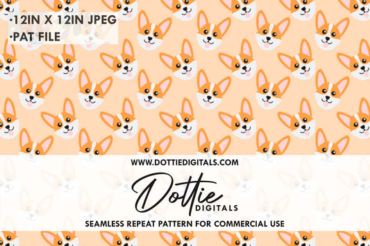Corgi Dog Repeat Seamless Pattern