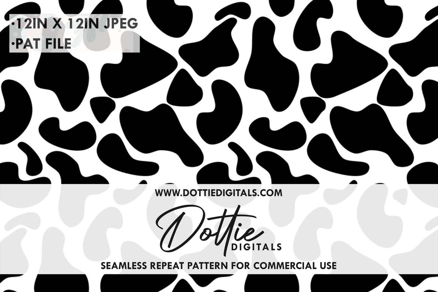 Cow Print Repeat Seamless Pattern