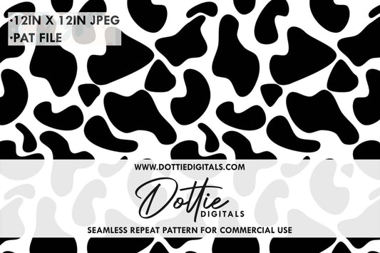 Cow Print Repeat Seamless Pattern