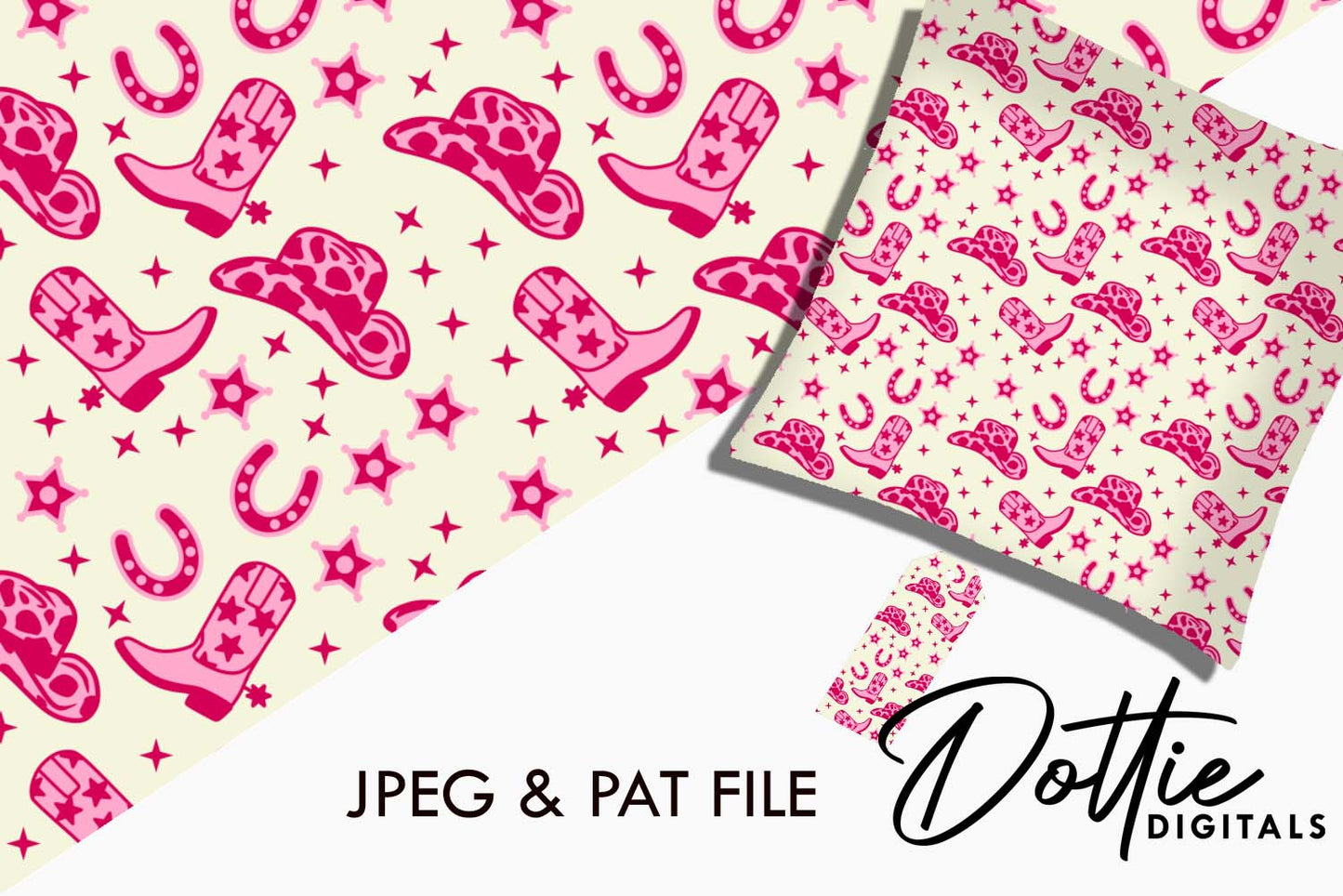 Cowgirl Repeat Seamless Pattern