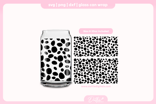 Dalmatian Spots 16oz & 20oz Libbey Glass Can Bundle SVG PNG