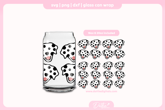 Dalmatians 16oz & 20oz Libbey Glass Can Bundle SVG PNG
