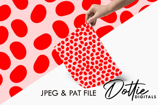 Red Dots on Pink Repeat Seamless Pattern
