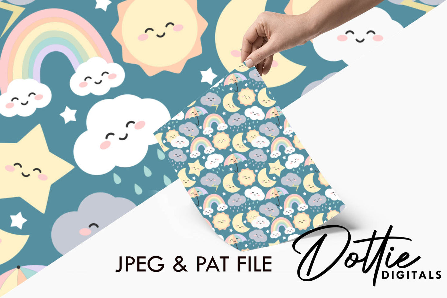 Cute Weather Repeat Seamless Pattern