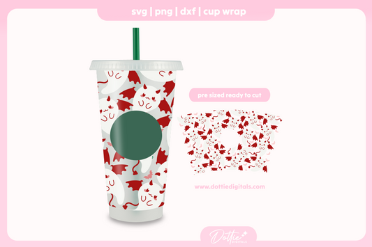 Halloween Devil Ghosts 24oz Starbucks Cold Cup SVG PNG