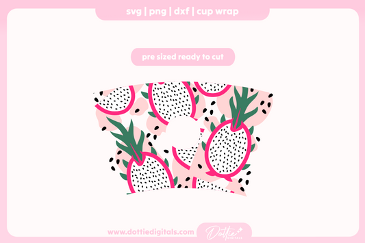 Dragon Fruit Tropical Exotic 24oz Starbucks Cold Cup SVG PNG