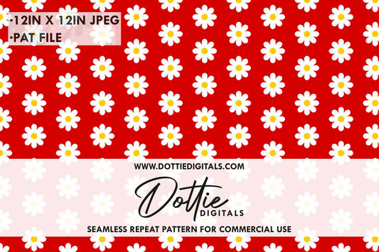 Daisies Repeat Seamless Pattern