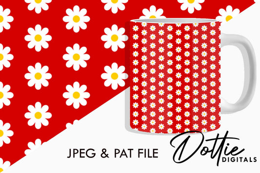 Daisies Repeat Seamless Pattern
