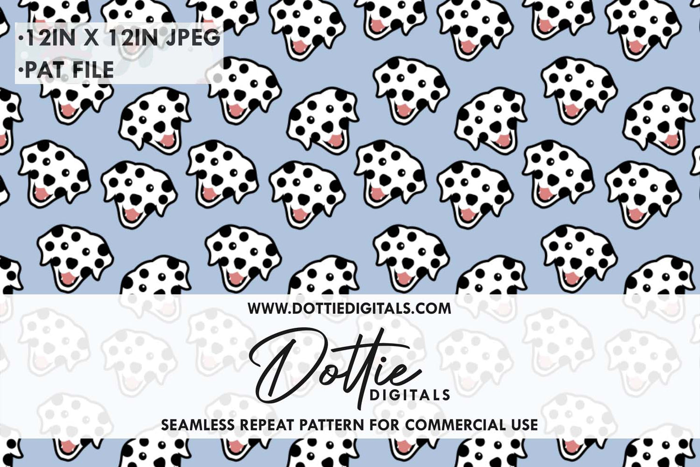 Dalmatian Dogs Repeat Seamless Pattern