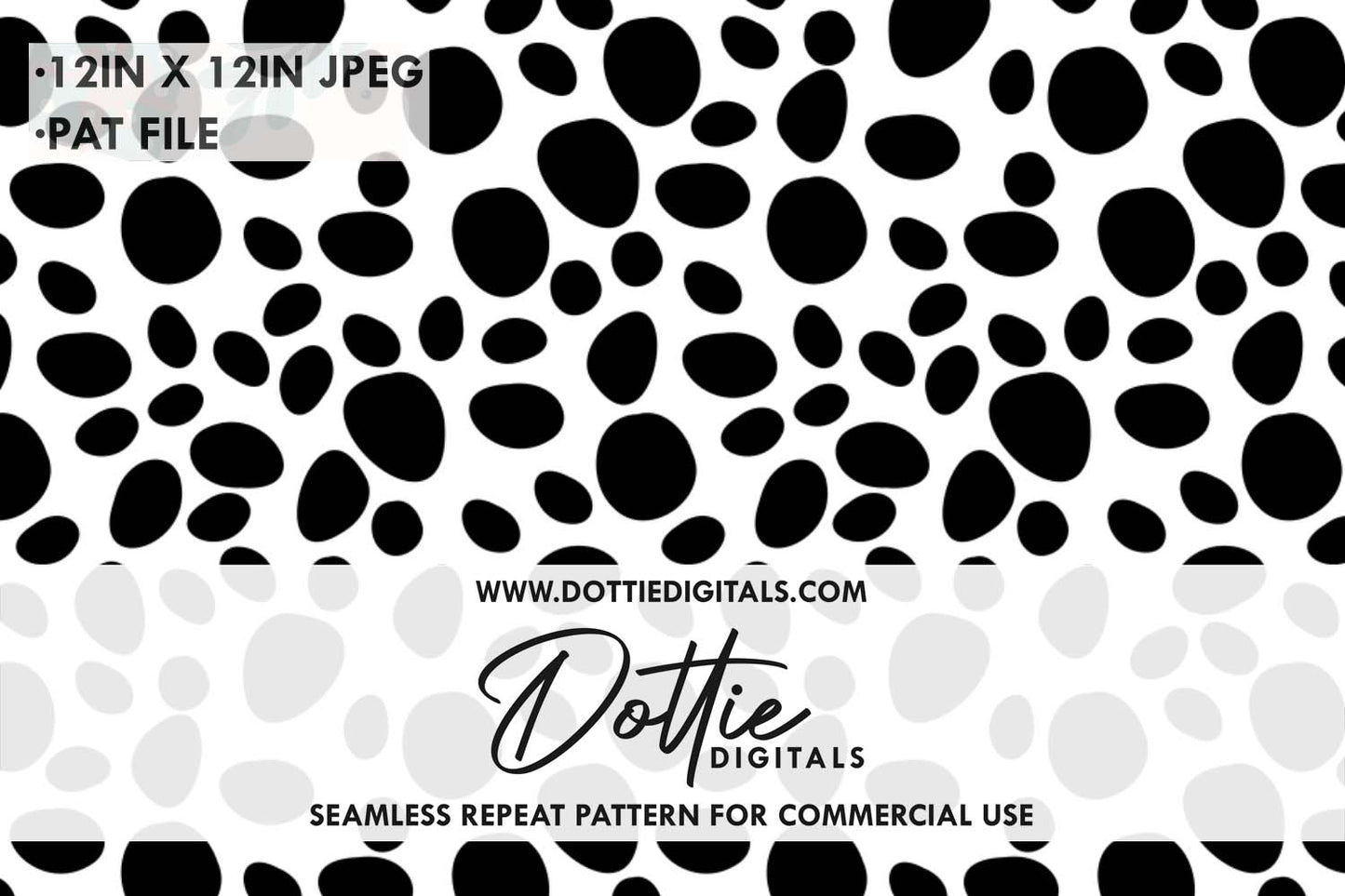 Dalmatian Spots Repeat Seamless Pattern