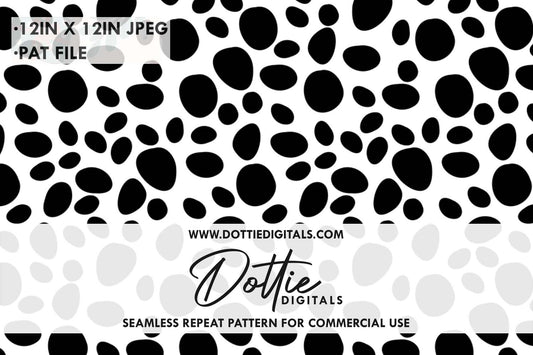 Dalmatian Spots Repeat Seamless Pattern