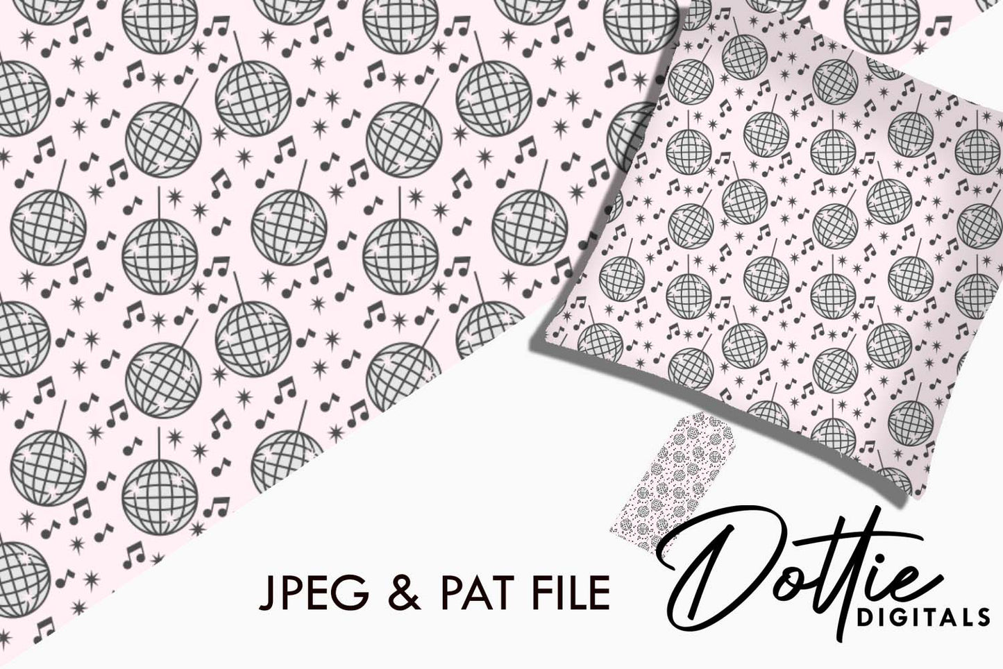 Disco Balls Repeat Seamless Pattern