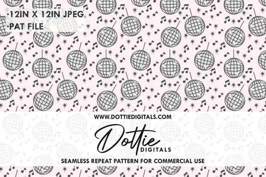 Disco Balls Repeat Seamless Pattern