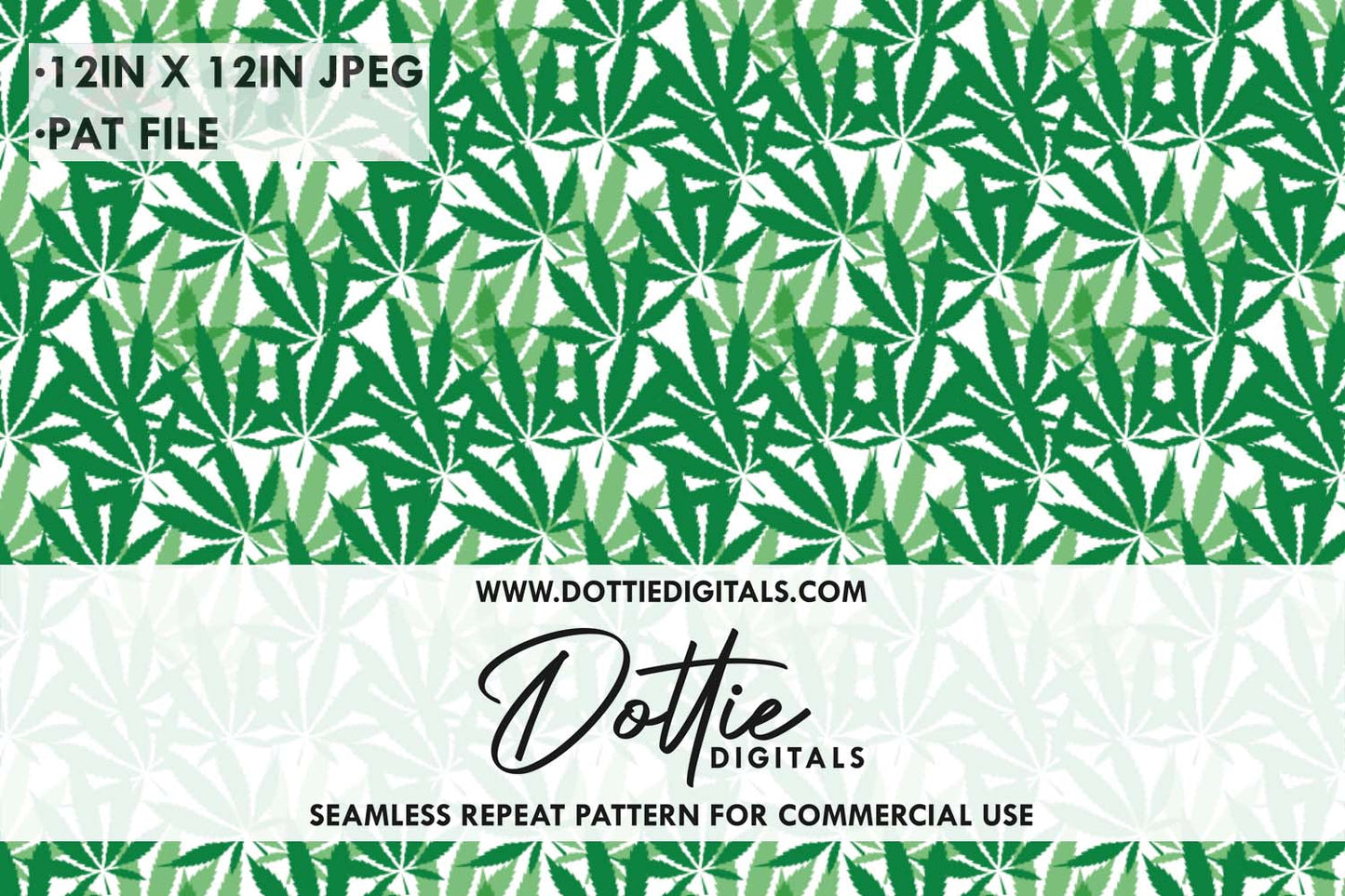 Dope Leaves Repeat Seamless Pattern