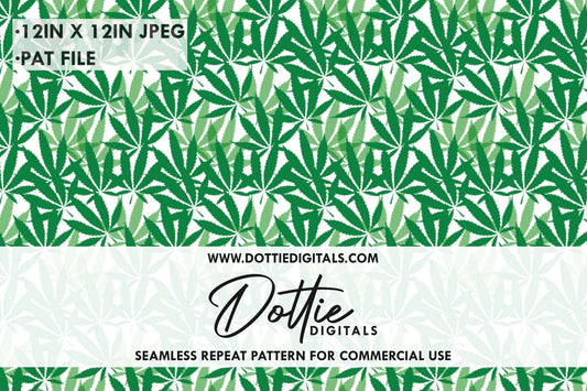 Dope Leaves Repeat Seamless Pattern