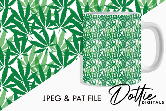 Dope Leaves Repeat Seamless Pattern