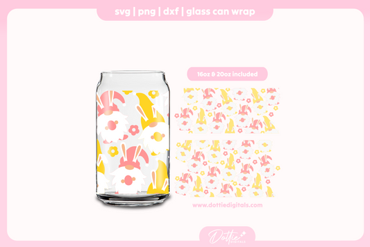 Easter Gnomes 16oz & 20oz Libbey Glass Can Bundle SVG PNG