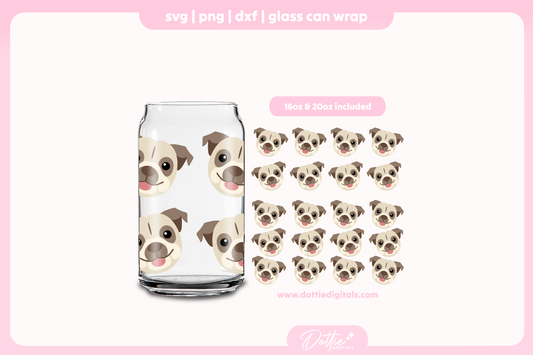 Bulldogs 16oz & 20oz Libbey Glass Can Bundle SVG PNG