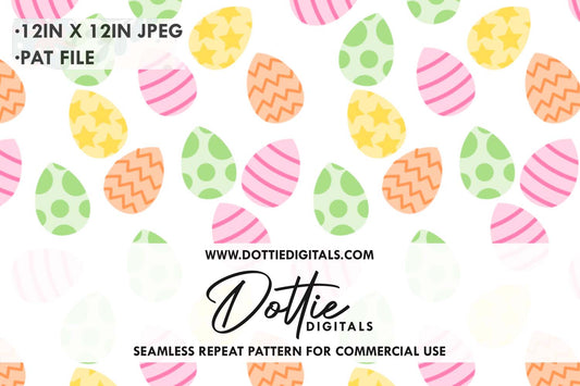 Easter Eggs Repeat Seamless Pattern