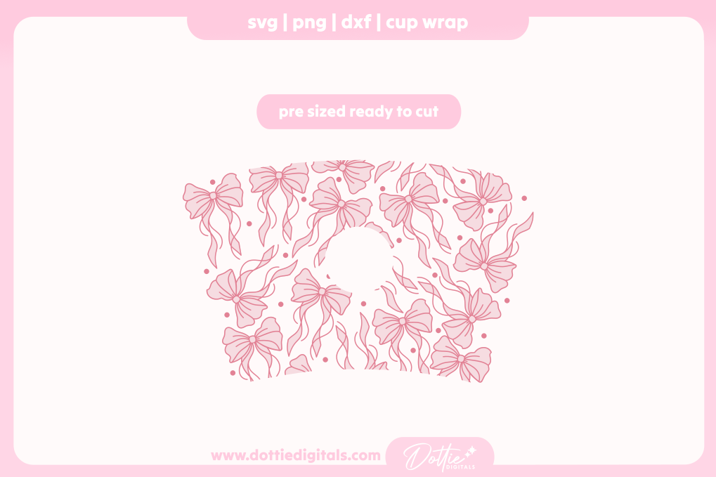 Flowy Flowing Bows 24oz Starbucks Cold Cup SVG PNG